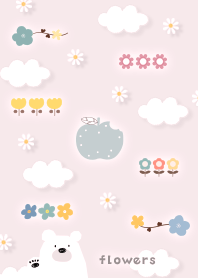 pink Flowers and Polar Bear 06_2