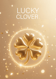 Cute Gold Lucky Clover