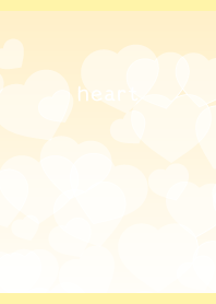 fluffy heart on light yellow