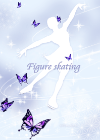 figure skating (butterfly, ice, winter)