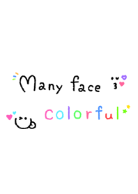 Many face colorful