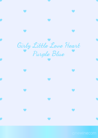 Girly Little Love Heart Purple Blue