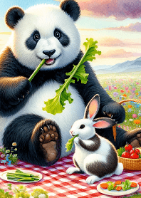 Panda and Rabbit Picnic