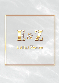 [ E&Z ]  Initial Theme Gold Gray