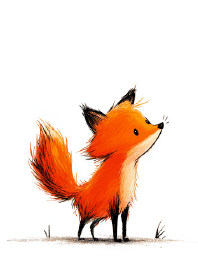 暖暖橘影：蓬鬆小狐狸