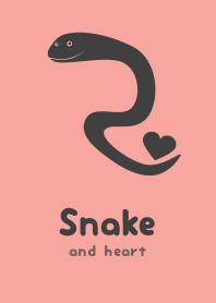 Snake & heart Deep shell pink