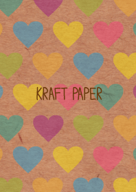 Kraft paper-Colorful heart-
