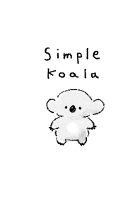 simple koala white gray