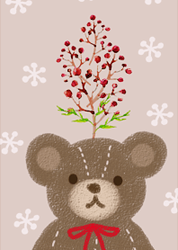 Teddy bear brown Scandinavian style.