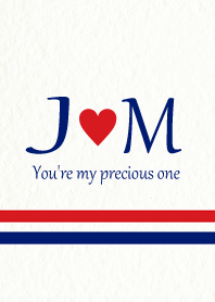 J&M Initial -Red & Blue-