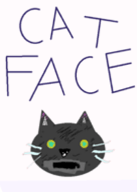 猫の顔だけ
