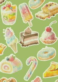 Sweets Festival on moss green