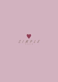 DUSKY PINK BROWN.SIMPLE -HEART- 45