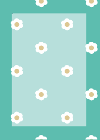 daisy flower mint green