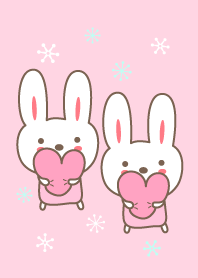 粉紅色可愛兔子主題