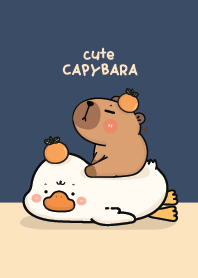 Hello capybara cute : navy