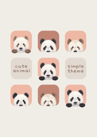 ANIMALS - Giant panda - SALMON PINK