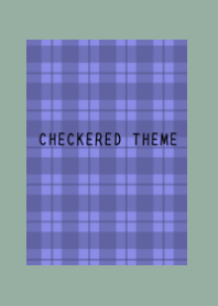 BLUE PURPLE CHECKERED THEME/DUSTY GREEN