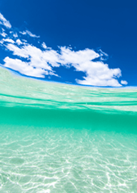 blue sky and underwater world from Japan