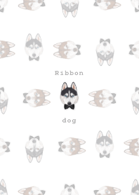 Ribbon dog - Siberian husky -00- BLACK