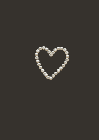 Natural black and pearl heart.