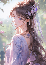 ⭐紫衣仙氣的古代美女❤️