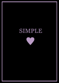 SIMPLE HEART =lavender black=