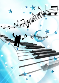 Cat Playing Music Piano Ver.5