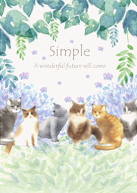 Cats playing in the vibrant garden2.