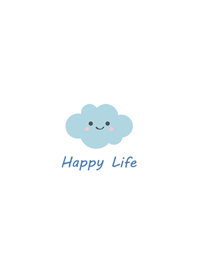 Simple smiling clouds