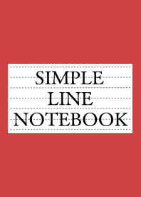 SIMPLE LINE NOTEBOOKj-RED-BEIGE