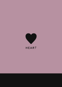 Dull Pink Purple&Black / Simple Heart