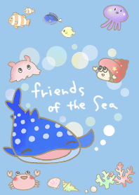 Happy friends of the sea