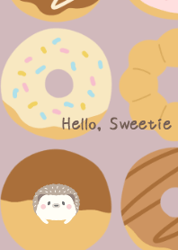 Hedgehog and Donuts smoky pink
