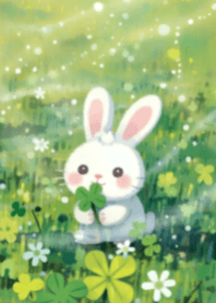 Little Bunny in Clover Field V.2