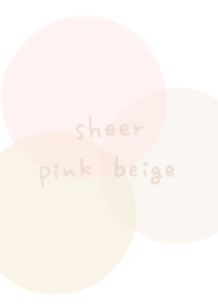 sheer pink and beige