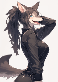 可愛的狼少女