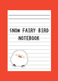 SNOW FAIRY BIRD NOTEBOOK-REDj