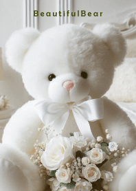 Beautiful Bear-WHITE RIBBON 45