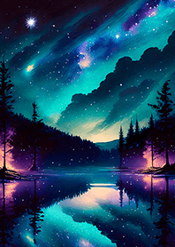 Beautiful starry night view#2654