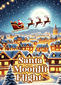 Santa Moonlit Flight