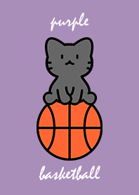 black cat sitting on a basketball PPL A