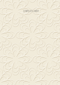 シンプルフラワーベージュ