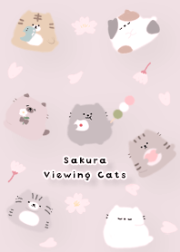 くすみピンク お花見にゃんこ04_1