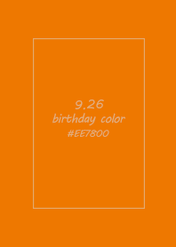 birthday color - September 26