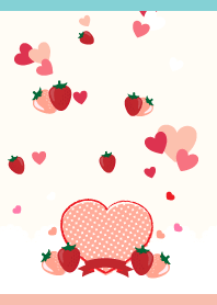 Strawberries and Hearts on P&B