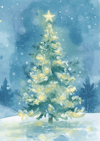 冬空のクリスマスツリー