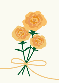bouquet of orange carnations