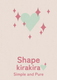 kirakira heart mellow peach