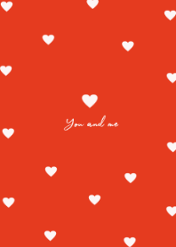 pattern heart (white red)